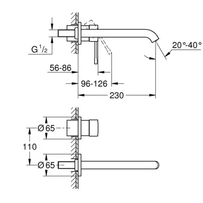 GROHE Змішувач для раковини на 2 отвори Essence L-Size (19967001) фото 8 Aquada.com.ua GROHE Змішувач для раковини на 2 отвори Essence L-Size (19967001) фото 8 Aquada.com.ua