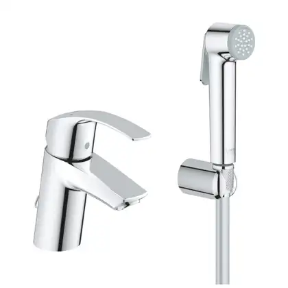 GROHE Одноважільний змішувач для раковини S-Sizeіз душовим гарнітуром Eurosmart (23124002) фото 3 Aquada.com.ua GROHE Одноважільний змішувач для раковини S-Sizeіз душовим гарнітуром Eurosmart (23124002) фото 3 Aquada.com.ua