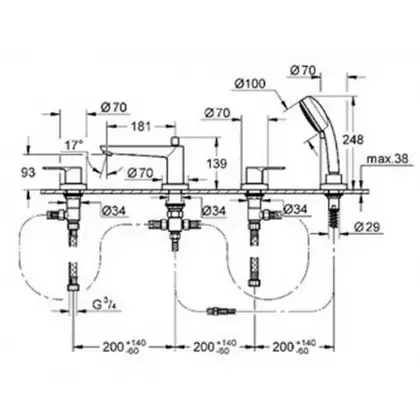 GROHE Комплект для ванни на 4 отвори BauLoop (2511900A) (2511900A) фото 7 Aquada.com.ua GROHE Комплект для ванни на 4 отвори BauLoop (2511900A) (2511900A) фото 7 Aquada.com.ua