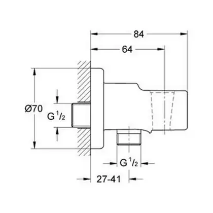 GROHE Підключення душового шлангу Relexa (28628000) фото 6 Aquada.com.ua GROHE Підключення душового шлангу Relexa (28628000) фото 6 Aquada.com.ua