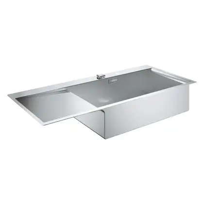 GROHE Мийка для кухні 1160 x 520 мм, 1 чаша, матова, в рівень зі стільницею (31582SD0) (31582SD0) фото 5 Aquada.com.ua GROHE Мийка для кухні 1160 x 520 мм, 1 чаша, матова, в рівень зі стільницею (31582SD0) (31582SD0) фото 5 Aquada.com.ua