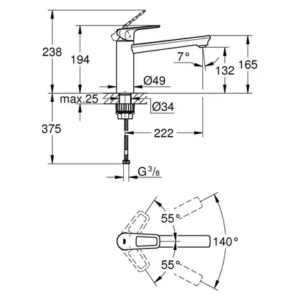 Смеситель для кухни Grohe Bau Loop (цвет - хром) (31706000) фото 6 Aquada.com.ua Смеситель для кухни Grohe Bau Loop (цвет - хром) (31706000) фото 6 Aquada.com.ua
