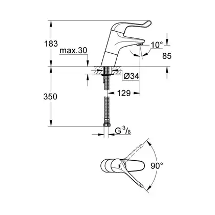 GROHE Одноважільний безпечний змішувач для раковини Euroeco Special SSC (32790000) фото 7 Aquada.com.ua GROHE Одноважільний безпечний змішувач для раковини Euroeco Special SSC (32790000) фото 7 Aquada.com.ua