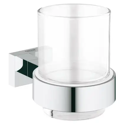 GROHE Стакан скляний з тримачем Essentials Cube  (40755001) фото 4 Aquada.com.ua