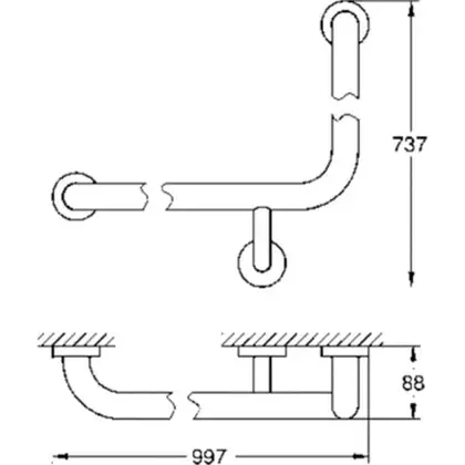GROHE Поручень для ванны Essentials (40797001) фото 4 Aquada.com.ua