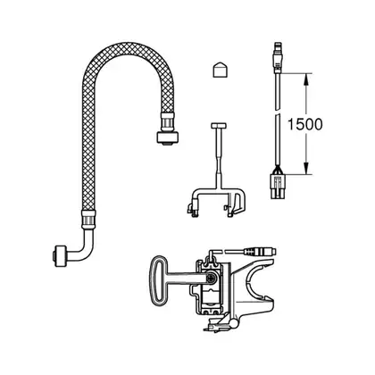 GROHE Монтажний комплект для автоматичного змиву Sensia Arena  (46944000) фото 4 Aquada.com.ua
