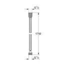 GROHE Металлический душевой шланг 1750 мм Relexaflex Metal (28139000) фото 4 Aquada.com.ua