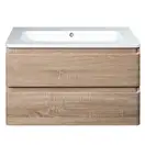 Тумба с раковиной Devit Fly 800 x 480 х 520 мм, светлый дуб (0021120WO) фото 2 Aquada.com.ua