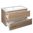 Тумба с раковиной Devit Fly 800 x 480 х 520 мм, светлый дуб (0021120WO) фото 3 Aquada.com.ua