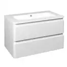 Тумба с раковиной Devit Fly 800 x 480 x 520 мм, белый глянец (0021120W) фото 1 Aquada.com.ua