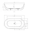 Ванна акриловая Devit Ovale 178 х 90 см + ножки и сифон (18090136) фото 3 Aquada.com.ua