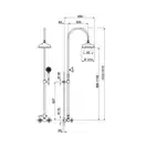 Душевая система Devit Charlestone Ø 210 мм (цвет - хром) (AC004051) фото 2 Aquada.com.ua