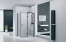 Душевая кабина Devit Up 1200 х 800 х h1900 мм правая (профиль - чёрный матовый, стекло - прозрачное) (FEN2310BR) фото 2 Aquada.com.ua