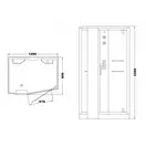 Паровой бокс Devit Soul 1200 × 900 х h2200 мм (стекло прозрачное) правое открывание (FEN8912WR) фото 2 Aquada.com.ua