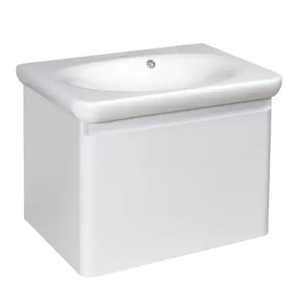 Тумба с раковиной Devit Fly 640 x 500 x 510 мм белый глянец (0020120W) фото 1 Aquada.com.ua Тумба с раковиной Devit Fly 640 x 500 x 510 мм белый глянец (0020120W) фото 1 Aquada.com.ua
