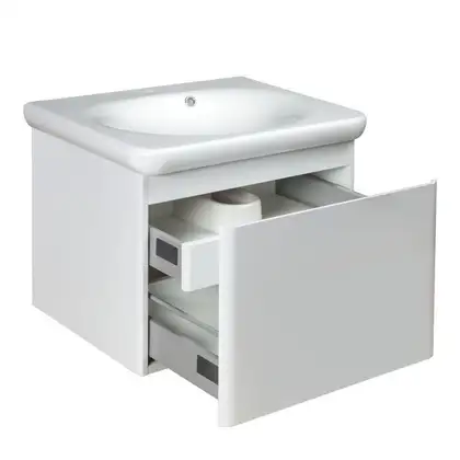 Тумба с раковиной Devit Fly 640 x 500 x 510 мм белый глянец (0020120W) фото 3 Aquada.com.ua Тумба с раковиной Devit Fly 640 x 500 x 510 мм белый глянец (0020120W) фото 3 Aquada.com.ua