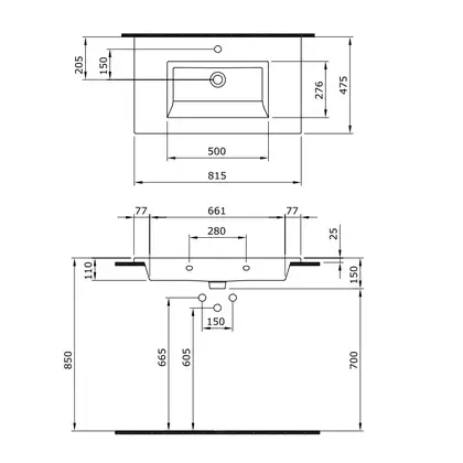 Тумба с раковиной 80 см Devit Laguna, белый (0021110W) фото 3 Aquada.com.ua