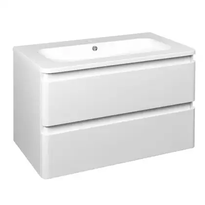 Тумба с раковиной Devit Fly 800 x 480 x 520 мм, белый глянец (0021120W) фото 1 Aquada.com.ua