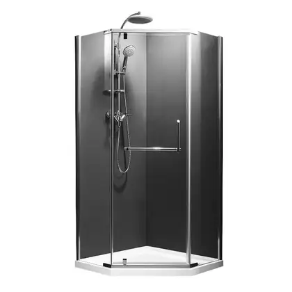 Душевая кабина Devit Comfort 1000 х 1000 х 1900 мм (профиль - нержавеющая сталь, стекло - серое) (FEN0223G) фото 1 Aquada.com.ua