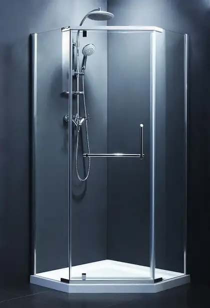 Душевая кабина Devit Comfort 1000 х 1000 х 1900 мм (профиль - нержавеющая сталь, стекло - серое) (FEN0223G) фото 2 Aquada.com.ua