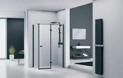 Душевая кабина Devit Up 1200 х 800 х h1900 мм правая (профиль - чёрный матовый, стекло - прозрачное) (FEN2310BR) фото 2 Aquada.com.ua