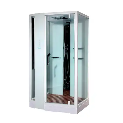 Паровой бокс Devit Soul 1200 × 900 х h2200 мм (стекло прозрачное) правое открывание (FEN8912WR) фото 1 Aquada.com.ua Паровой бокс Devit Soul 1200 × 900 х h2200 мм (стекло прозрачное) правое открывание (FEN8912WR) фото 1 Aquada.com.ua