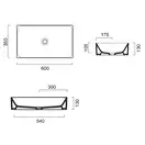 Раковина накладная на столешницу Catalano New Zero 60х35 см, белая матовая (16035ZEBM) фото 2 Aquada.com.ua