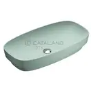 Раковина накладная на столешницу Catalano Green Lux / Colori 75 х 40 см, зелёный матовый (175AGRLXVS) фото 1 Aquada.com.ua