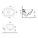 Унитаз подвесной NewFlush (безободковый) Catalano New Zero с сиденьем Soft Close plus satin cement/серый матовый (1VS55NRCS+5SCSTPCS) фото 2 Aquada.com.ua