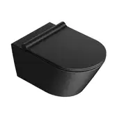 Унитаз подвесной Newflush (безободковый) Catalano New Zero с сиденьем Soft Close Plus, чёрный матовый (1VS55NRNS+5SCSTPNS)