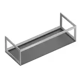 Структура из алюминия в комплекте с полкой 120 x 47 х h37 см Catalano Horizon, Inox scotch-brite (5S1255000)