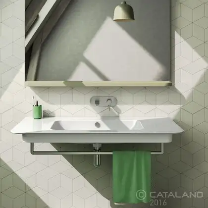Раковина подвесная Catalano Green Up 100 х 52 см (1100GRUP00) фото 2 Aquada.com.ua