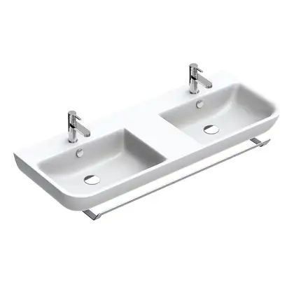 Раковина двойная Catalano Sfera 125 х 48 см (1125BSFD00) фото 1 Aquada.com.ua