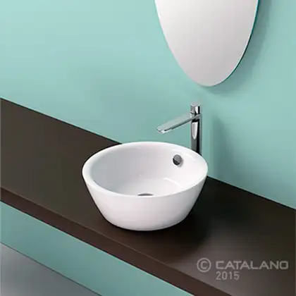 Раковина накладная на столешницу Catalano Velis Ø 42 см (142APVL00 (142VLN00)) фото 3 Aquada.com.ua