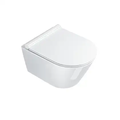 Унитаз подвесной Catalano New Zero с сиденьем Soft Close Plus (ободковый) (1VSV50N00+5SCSTP000) фото 1 Aquada.com.ua