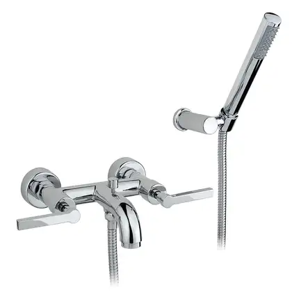 Смеситель для ванны Nicolazzi Mac Kinley 05 с ручным душем (2202CR29) фото 1 Aquada.com.ua Смеситель для ванны Nicolazzi Mac Kinley 05 с ручным душем (2202CR29) фото 1 Aquada.com.ua
