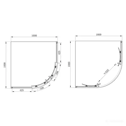 Душевая кабина Primera Frame 100 х 100 х 190 см (стекло "шиншилла") (SHQP51106) фото 4 Aquada.com.ua
