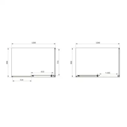 Душевая кабина Primera Frame 120 х 80 х h190 см (профиль - хром, стекло - прозрачное) (SHRC55126) фото 4 Aquada.com.ua