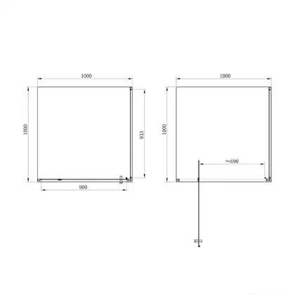 Душевая кабина Primera Frame 100 х 100 х 190 см (стекло серое) (SHRG56106) фото 4 Aquada.com.ua