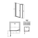 Душевая дверь Radaway Eos DWS 110, одностворчатая 110х1950 см (профиль - хром; стекло - прозрачное) (37991-01-01NL) фото 2 Aquada.com.ua