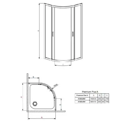 Душевая кабина Radaway Premium Plus A 90×90×170 (профиль - хром; стекло - прозрачное) (30401-01-01N) фото 3 Aquada.com.ua Душевая кабина Radaway Premium Plus A 90×90×170 (профиль - хром; стекло - прозрачное) (30401-01-01N) фото 3 Aquada.com.ua