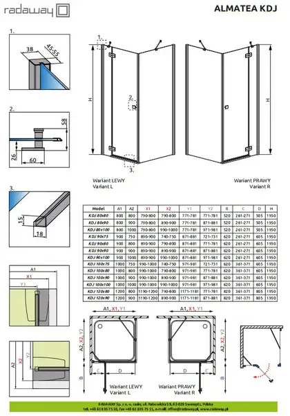 Душевая кабина Radaway Almatea KDJ 120 R*×80 (профиль - хром; стекло - прозрачное) (32141-01-01NR) фото 2 Aquada.com.ua Душевая кабина Radaway Almatea KDJ 120 R*×80 (профиль - хром; стекло - прозрачное) (32141-01-01NR) фото 2 Aquada.com.ua