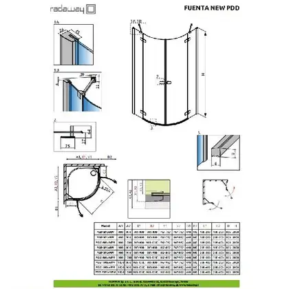 Душевая кабина Radaway Fuenta New PDD 80 L (профиль - хром; стекло - прозрачное) (384002-01-01L) фото 2 Aquada.com.ua Душевая кабина Radaway Fuenta New PDD 80 L (профиль - хром; стекло - прозрачное) (384002-01-01L) фото 2 Aquada.com.ua