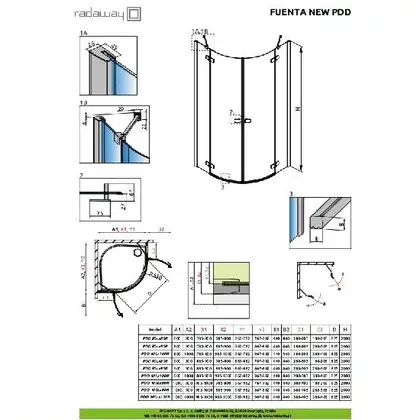 Душевая кабина Radaway Fuenta New PDD 100 R (профиль - хром; стекло - прозрачное) (384003-01-01R) фото 2 Aquada.com.ua Душевая кабина Radaway Fuenta New PDD 100 R (профиль - хром; стекло - прозрачное) (384003-01-01R) фото 2 Aquada.com.ua