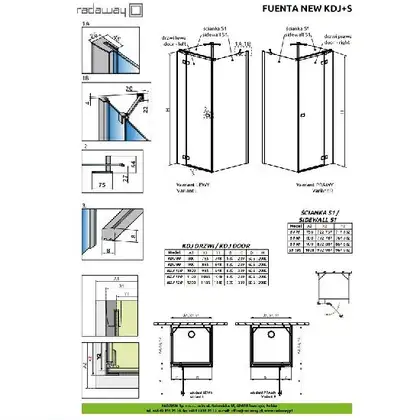 Душевая кабина Radaway Fuenta New KDJ+S door 100 R (профиль - хром; стекло - прозрачное) (384022-01-01R) фото 2 Aquada.com.ua Душевая кабина Radaway Fuenta New KDJ+S door 100 R (профиль - хром; стекло - прозрачное) (384022-01-01R) фото 2 Aquada.com.ua