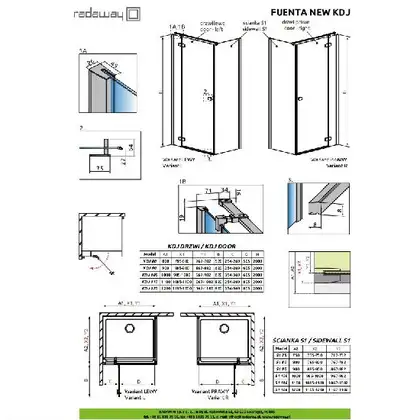 Душевая кабина Radaway Fuenta New KDJ door 90 L (профиль - хром; стекло - прозрачное) (384044-01-01L) фото 2 Aquada.com.ua Душевая кабина Radaway Fuenta New KDJ door 90 L (профиль - хром; стекло - прозрачное) (384044-01-01L) фото 2 Aquada.com.ua