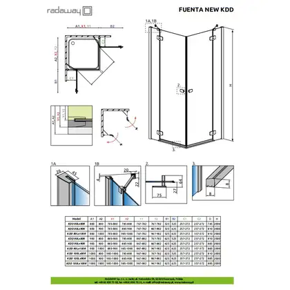 Душевая кабина Radaway Fuenta New KDD 100 L (профиль - хром; стекло- прозрачное) (384062-01-01L) фото 2 Aquada.com.ua Душевая кабина Radaway Fuenta New KDD 100 L (профиль - хром; стекло- прозрачное) (384062-01-01L) фото 2 Aquada.com.ua