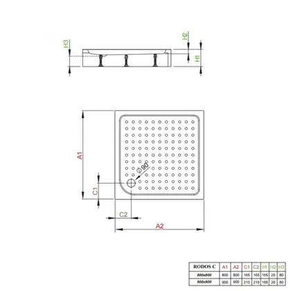 Душевой поддон Radaway Rodos C 900x900 мм (4K99155-04) фото 3 Aquada.com.ua Душевой поддон Radaway Rodos C 900x900 мм (4K99155-04) фото 3 Aquada.com.ua