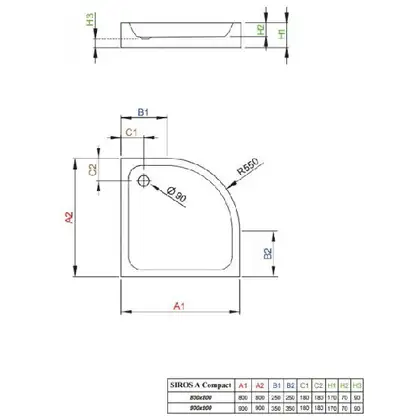 Душевой поддон Radaway Siros Compact 900 х 900 х h70 мм (SBA9917-2) фото 2 Aquada.com.ua Душевой поддон Radaway Siros Compact 900 х 900 х h70 мм (SBA9917-2) фото 2 Aquada.com.ua