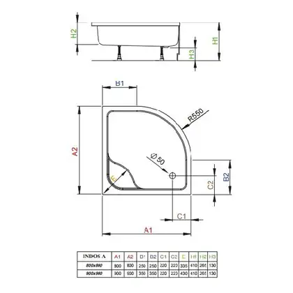 Душевой поддон Radaway Indos A 900х900 мм (SIA9090-01) фото 2 Aquada.com.ua Душевой поддон Radaway Indos A 900х900 мм (SIA9090-01) фото 2 Aquada.com.ua